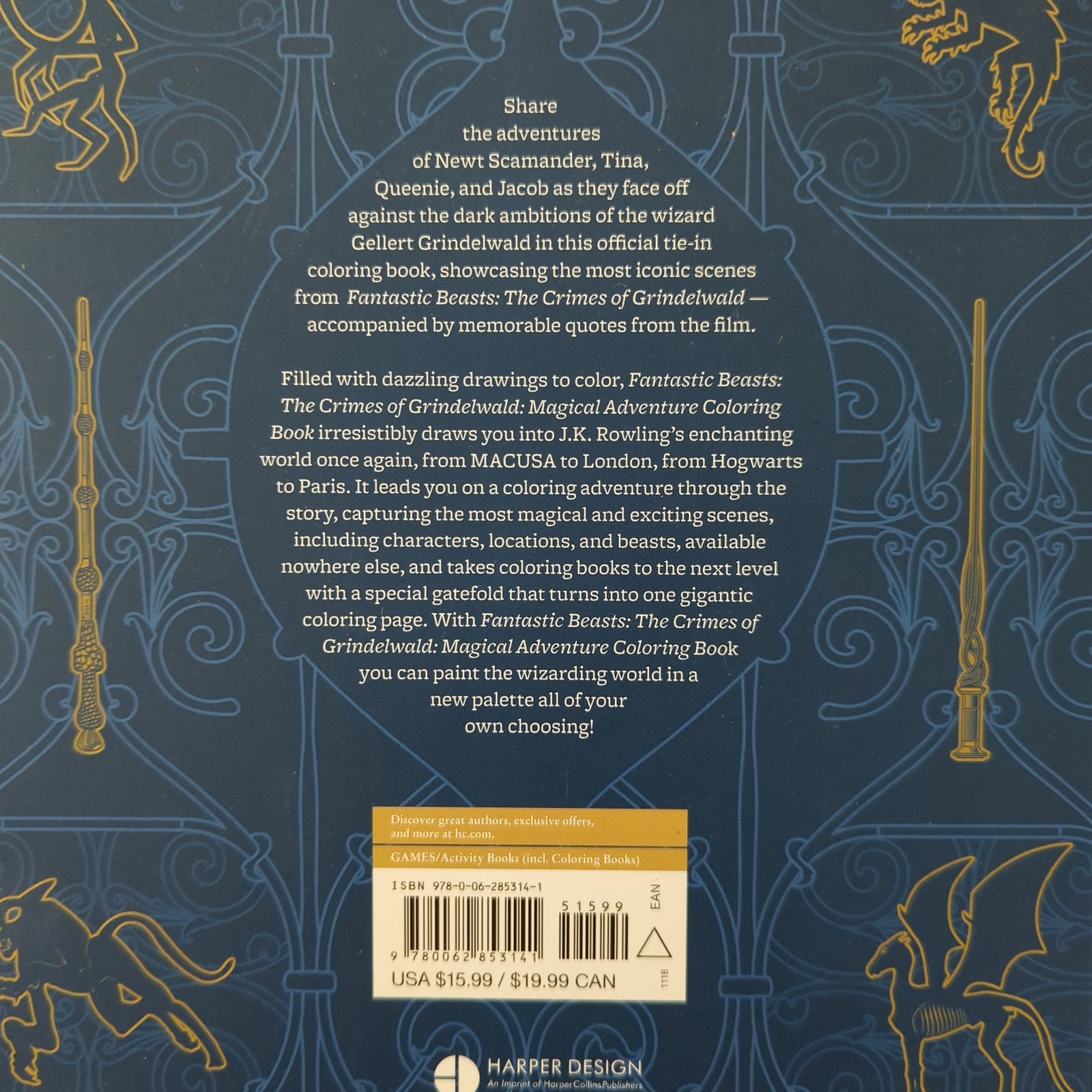 Fantastic Beasts: The Crimes of Grindelwald Coloring Book