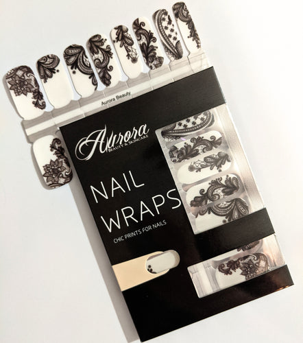 Transparent Lace Nail Wraps