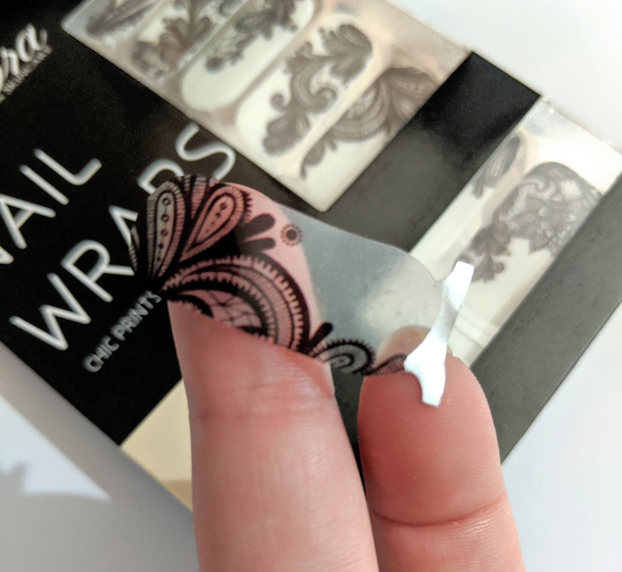 Transparent Lace Nail Wraps