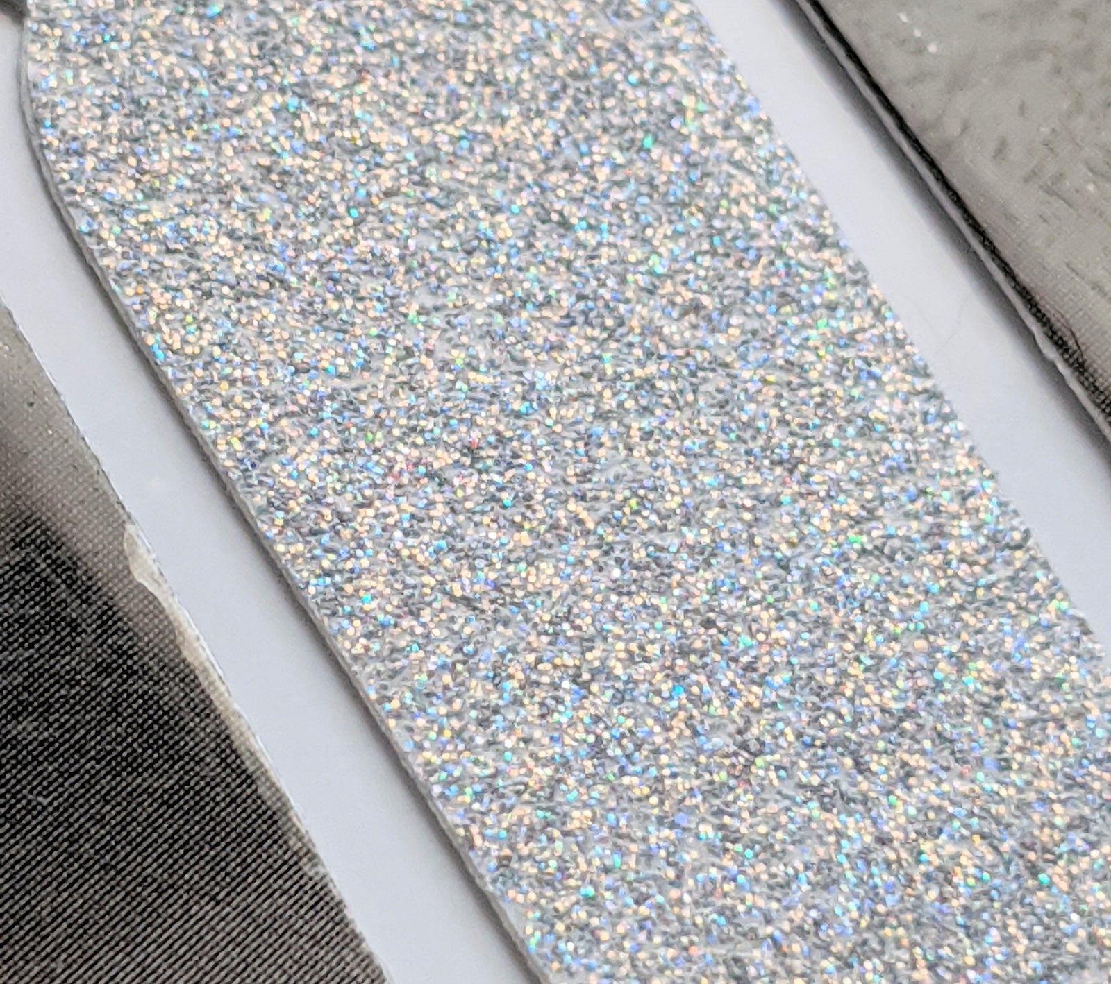 Grey and Silver Glitter Nail Wraps