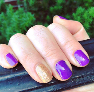 Purple and Gold Nail Wraps